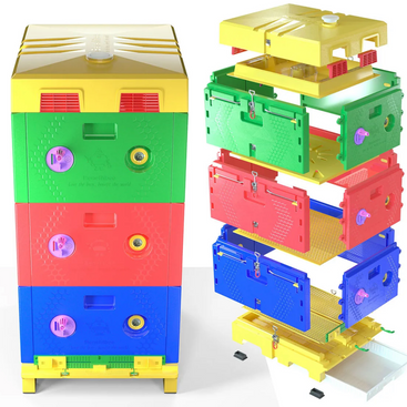 BeeHive Plastic Langstroth Size - 3 layers INSULATED Plastic Beehive- 3 LAYERS