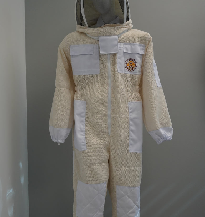 Unisex 3 Layers Ventilated White Beekeeping Suit - EXTRA- EXTRA LARGE SIZE (XXL)