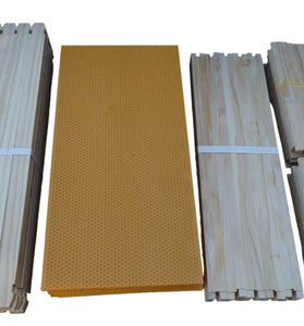 Bee Hive Langstroth Deep Frames Kit ( Frames + Yellow foundation ) 20 FRAMES