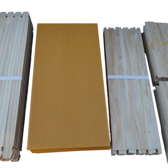 Bee Hive Langstroth Deep Frames Kit ( Frames + Yellow foundation ) 20 FRAMES