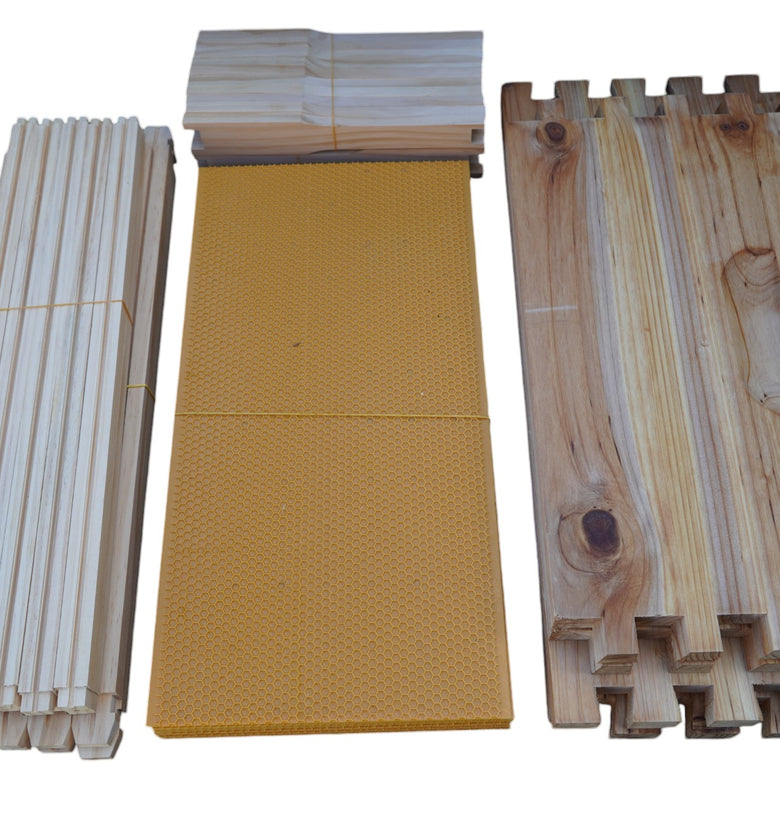 Bee Hive Langstroth Deep Beehive Kit, 10 Frames +10 foundation + 1 deep box