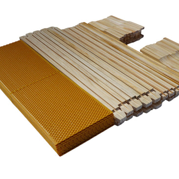 Bee Hive Langstroth 10 MEDIUM Frames Kit , 10 Frames+ Yellow foundation