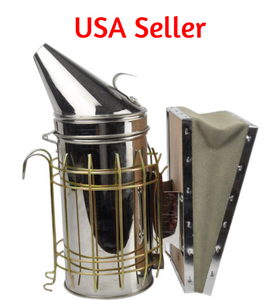 Stainless Steel Beehive Smoker With Heat Shield - 11" Medium Size