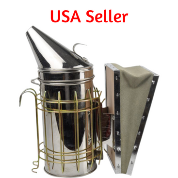 Stainless Steel Beehive Smoker With Heat Shield - 11" Medium Size