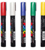 5 POSCA Marking Pens (Green, Blue, Yellow, White and Red) - QUEEN MARKING PEN