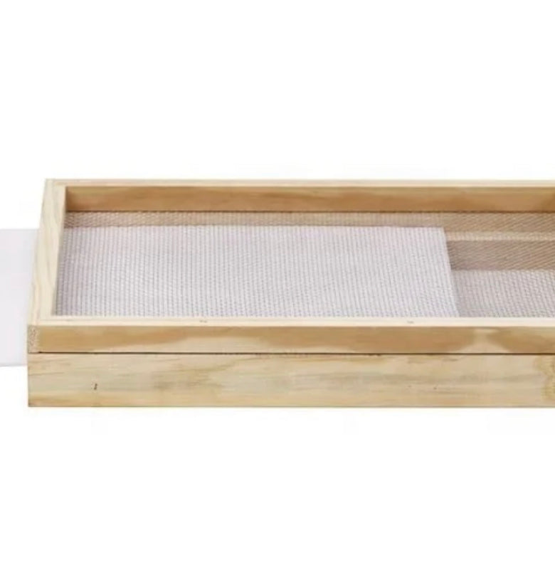 Wooden Screened Bottom Board with Drawer for 4 Frame Langstroth Nuc Beehive