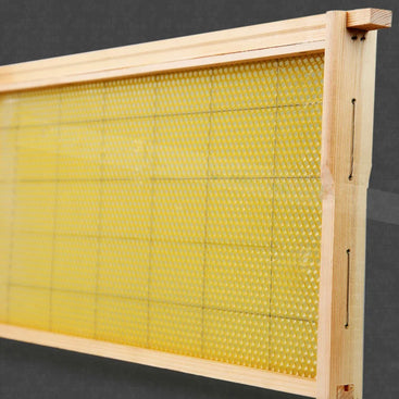 Beehive Medium Frame Assembled with Wax Foundation - 10 Pack